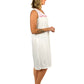 La Cera Plus Size 100% Cotton Knit Smocked Chemise