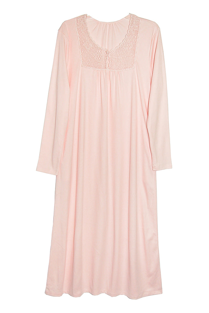 Long Sleeve Crochet Sleep Dress - La Cera