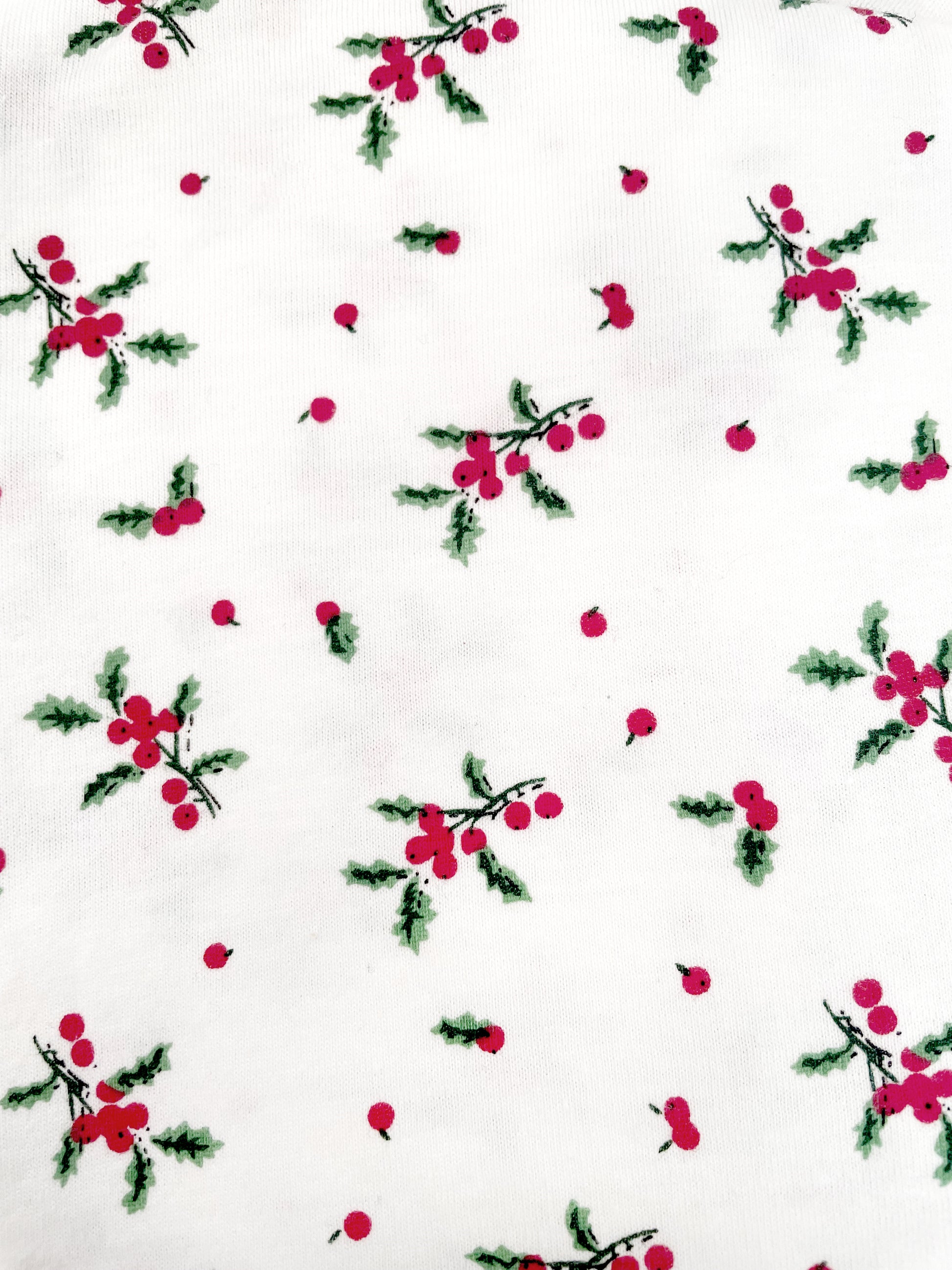 Long Sleeve Cotton Knit Mistletoe Nightgown - La Cera