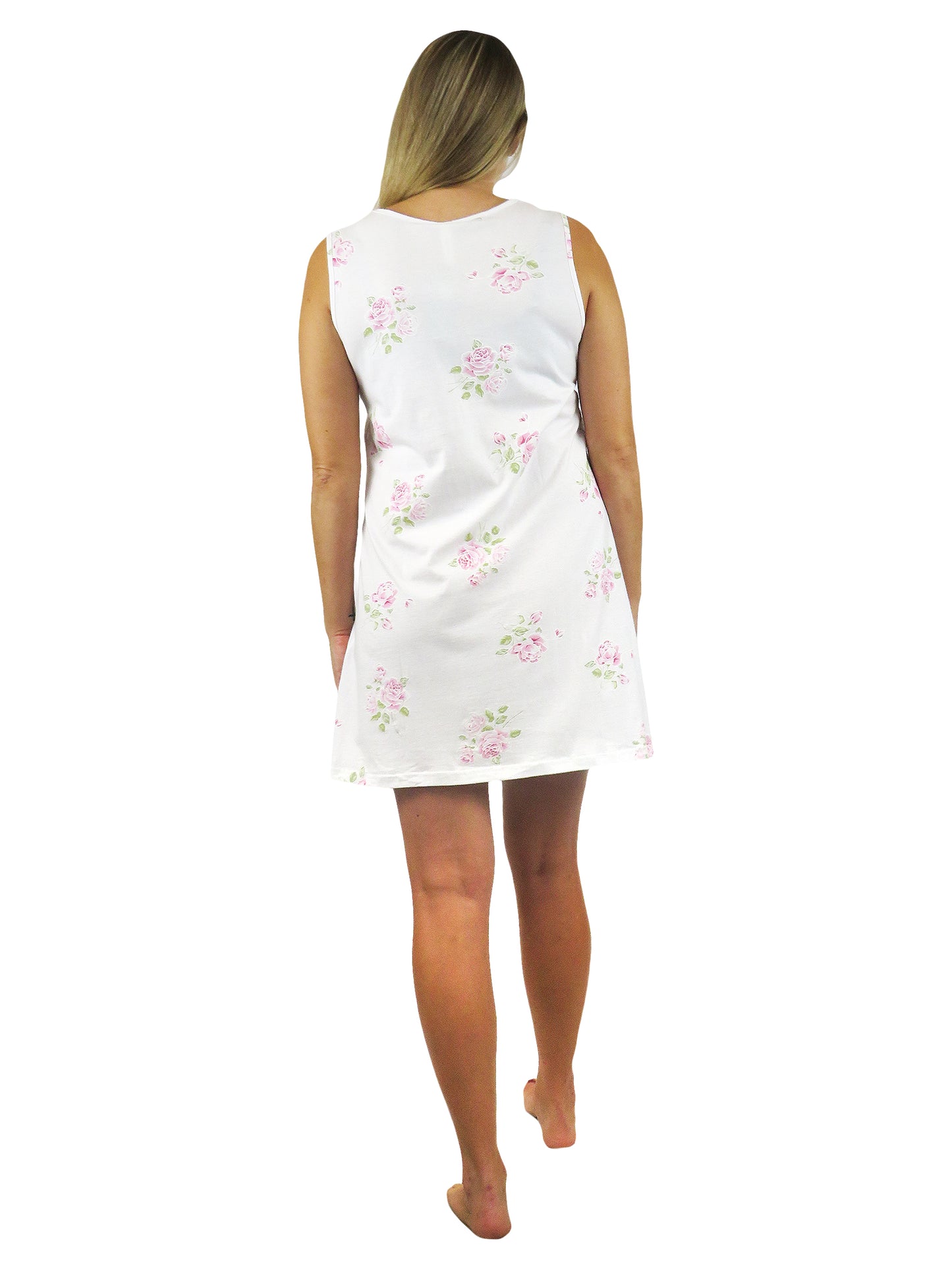 Camisola de punto de algodón con estampado floral 