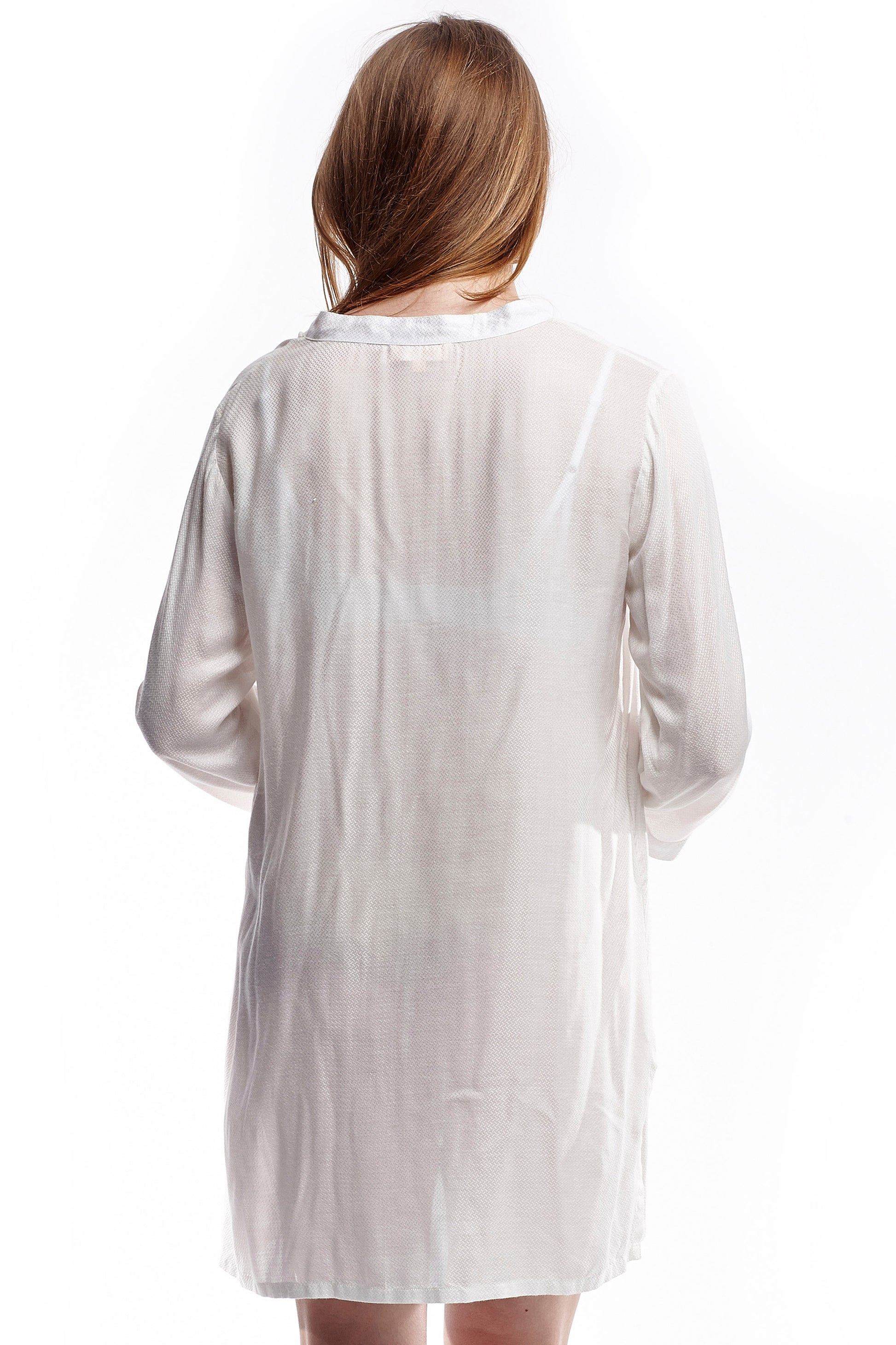 Long Sleeve Rayon Nightshirt - La Cera