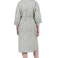 La Cera Cotton Wrap Robe