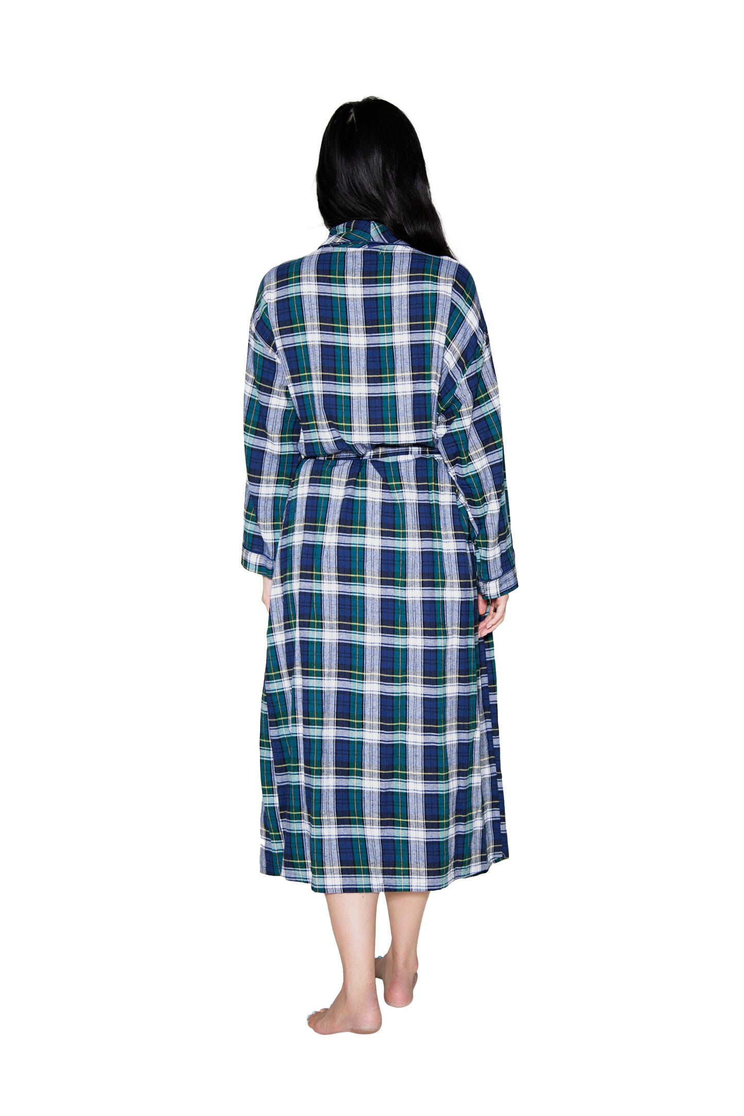 Flannel Plaid Robe - La Cera