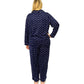La Cera Plus Size Sheered Minky Fleece PJ Set
