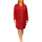 La Cera Plus Size Silky Sheered Minky Fleece Nightshirt