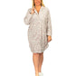 La Cera Plus Size Silky Sheered Minky Fleece Nightshirt