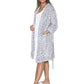 La Cera Silky Sheered Minky Kimono Robe