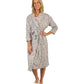 La Cera Silky Sheered Minky Wrap Robe