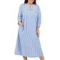 100% Cotton Plus Size Zip Front Robe - La Cera