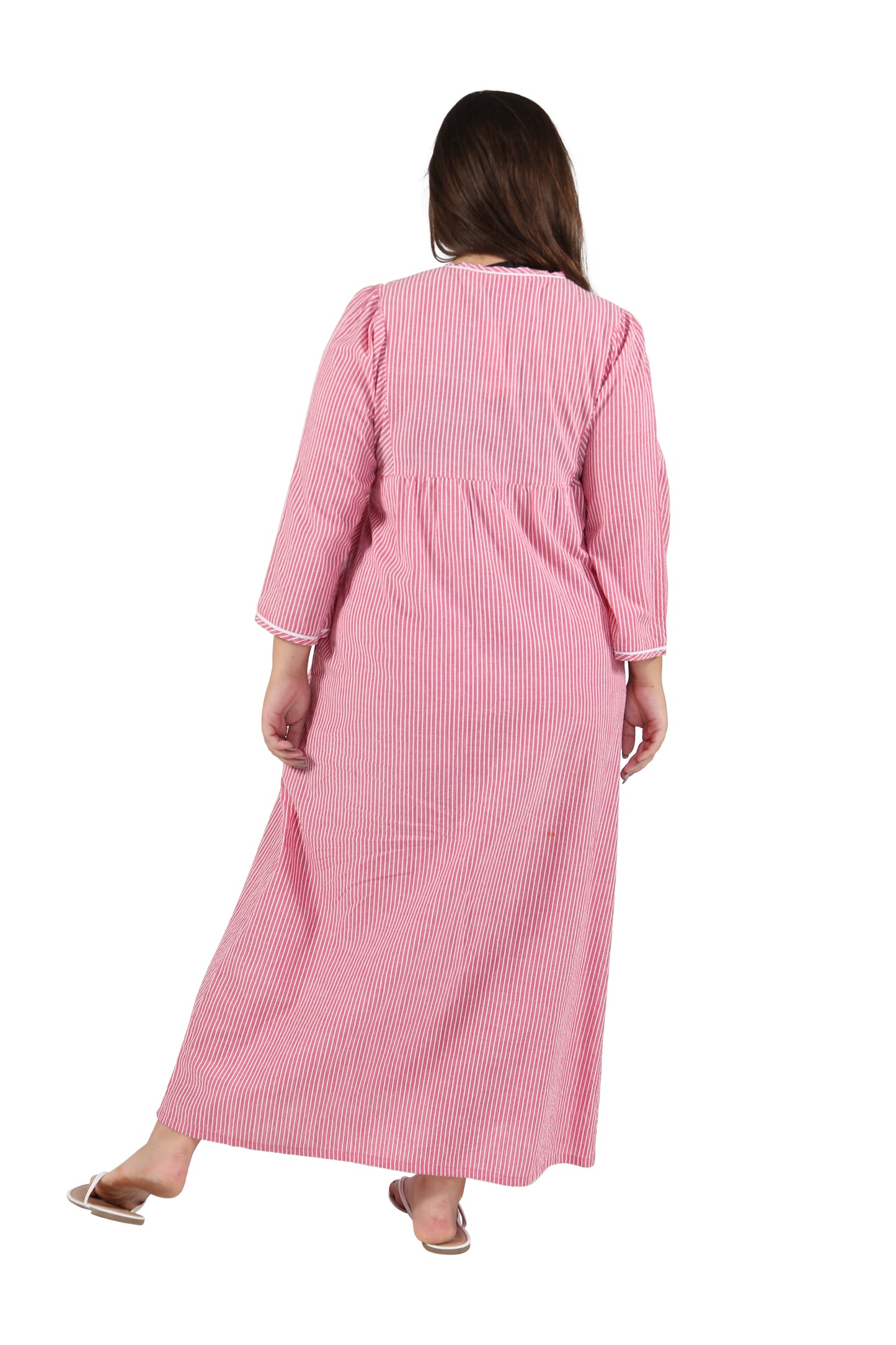 100% Cotton Plus Size Zip Front Robe - La Cera