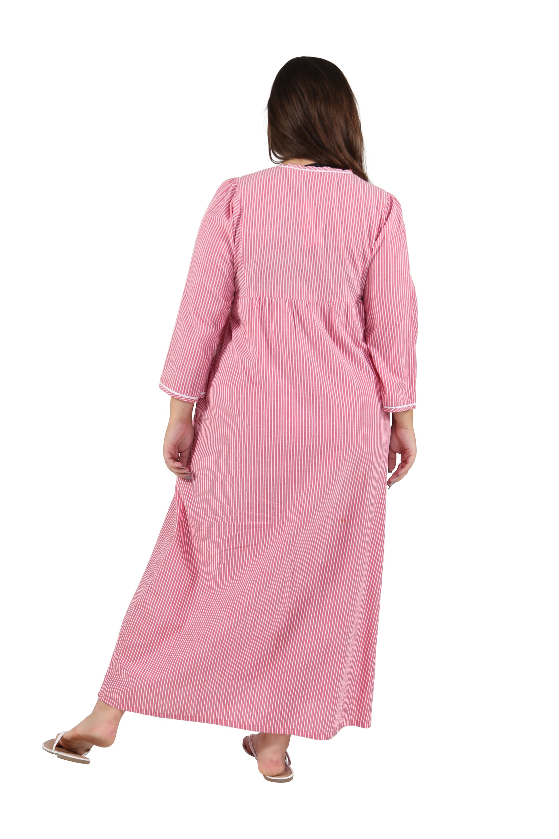 100% Cotton Plus Size Zip Front Robe - La Cera