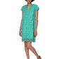 La Cera Medallion Lace Cap Sleeve Dress