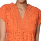 La Cera Medallion Lace Cap Sleeve Dress