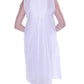 La Cera 100% Cotton Sleeveless Dress with Hem Embroidery - La Cera