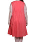 La Cera 100% Cotton Sleeveless Dress with Hem Embroidery - Plus Size