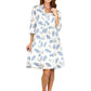 Fern Print Short Lined Dress - La Cera
