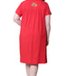 Plus Size La Cera Embroidered Short Sleeve Dress