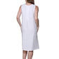 Linen Sleeveless Embroidered Dress - La Cera