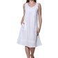 Linen Sleeveless Embroidered Dress - La Cera