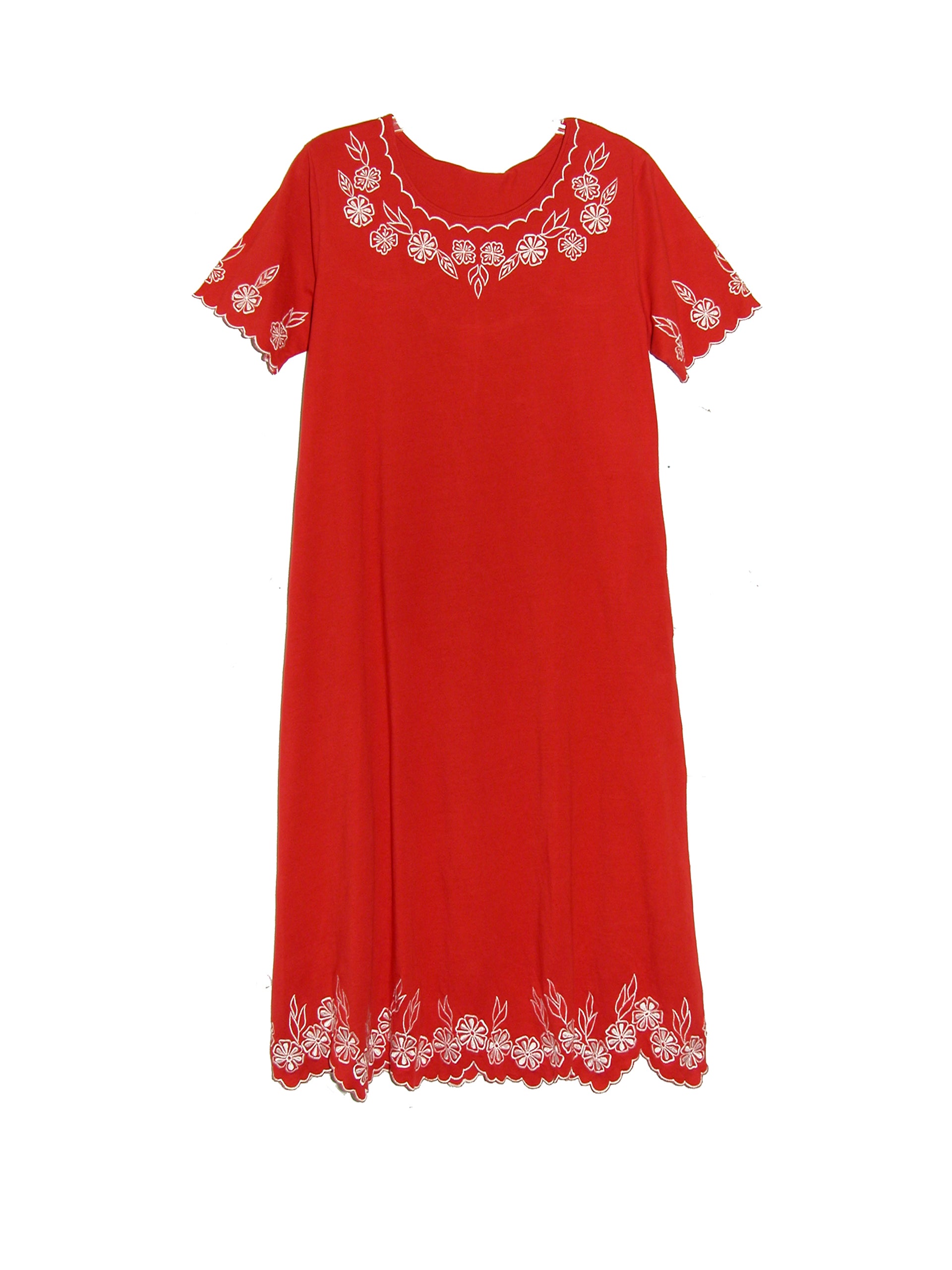 La Cera 100% Cotton Knit Plus Sized A-Line Dress - La Cera