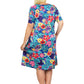 Plus Size Short Sleeve Cotton Knit Short Dress