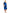 La Cera Cotton Knit Short Sleeve Denim Blue Tie-Dye Dress - Plus Size - La Cera