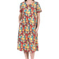 La Cera Floral Printed A-Line Dress