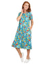 La Cera Floral Printed A-Line Dress - La Cera