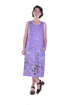 La Cera Sleeveless Printed A-Line Cotton Jersey Knit Dress - La Cera