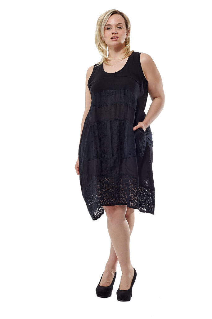 La Cera Plus Size Sleeveless Knit Dress - La Cera