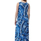 La Cera Paisley Tie Dye Print Maxi Dress