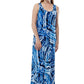 La Cera Paisley Tie Dye Print Maxi Dress