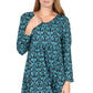 La Cera Baroque Print Pullover Tunic Top