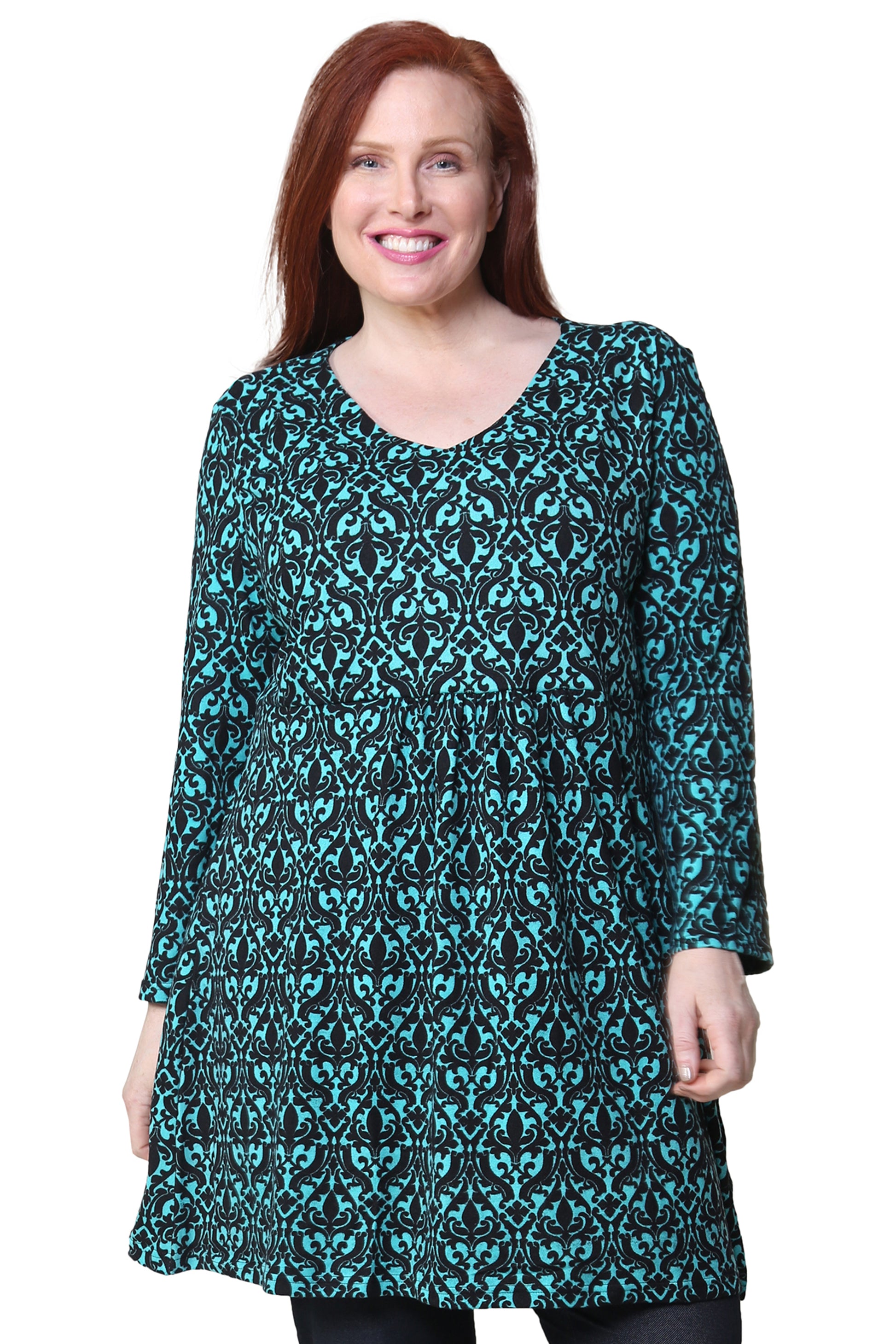 La Cera Plus Size Pullover Tunic Top - La Cera