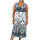 La Cera Plus Size Paisley Printed Sleeveless Long Dress - La Cera