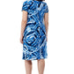 La Cera Paisley Tie Dye Print Short Sleeve Dress