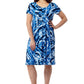 La Cera Paisley Tie Dye Print Short Sleeve Dress