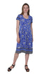 La Cera Floral Border Print Short Sleeve Dress - La Cera