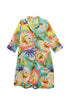 La Cera Tropical Floral Printed Button-Down Shirt Dress - Plus Size - La Cera