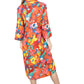 La Cera Summer Floral Printed Button Front Shirt Dress - La Cera