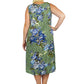 La Cera Sleeveless V-Neck Artistic Floral Dress - Plus Size