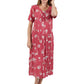 La Cera Button Front Short Sleeve Dress