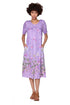 La Cera Button Front Short Sleeve Dress - La Cera