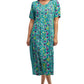 La Cera Button Front Short Sleeve Dress - La Cera