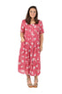 Plus Size La Cera Button Front Short Sleeve Dress - La Cera