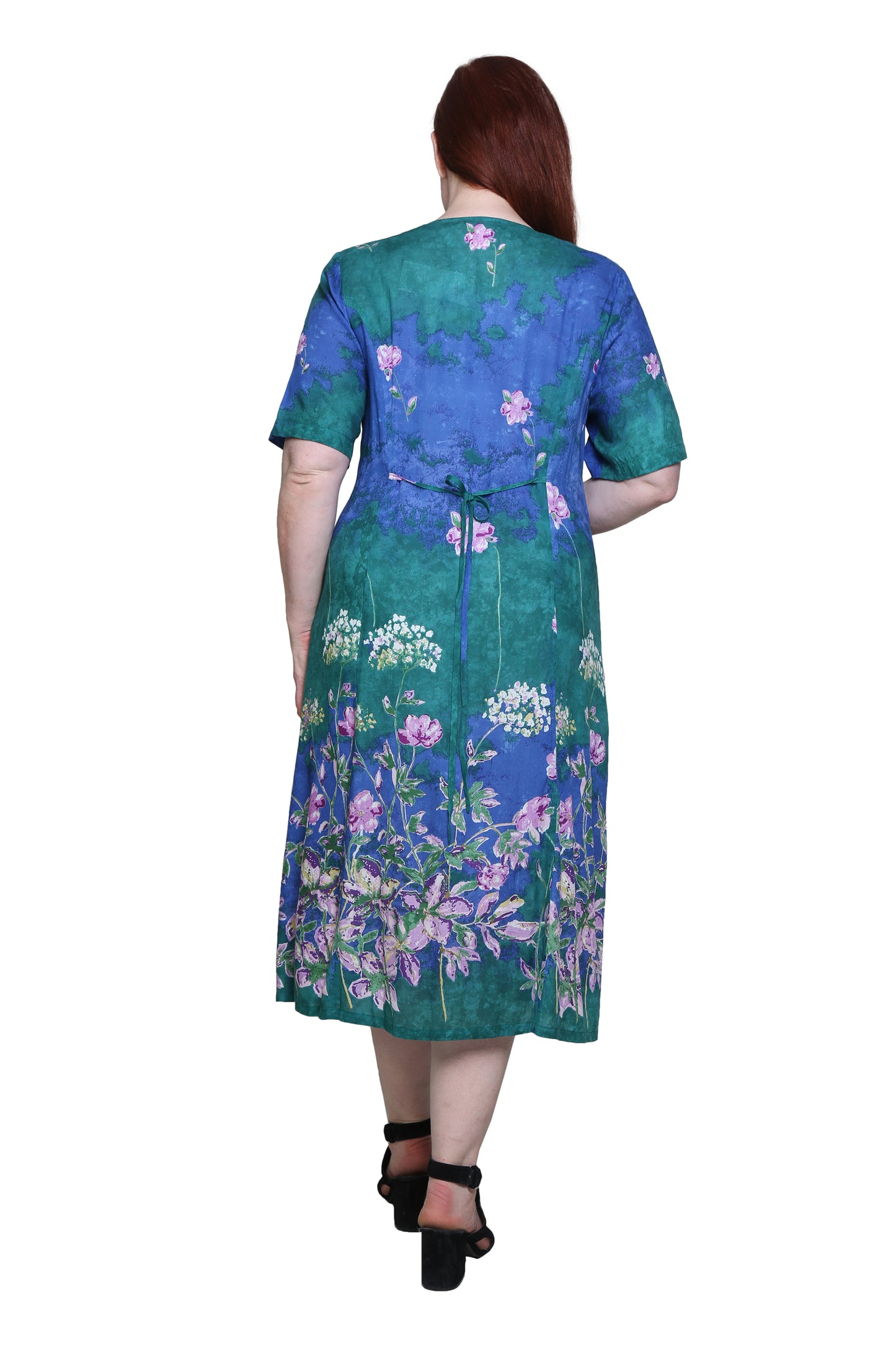 Plus Size La Cera Button Front Short Sleeve Dress - La Cera