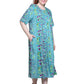 Plus Size La Cera Button Front Short Sleeve Dress - La Cera
