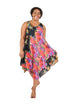 Multi Print Plus Size Handkerchief Dress - La Cera