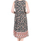 V-Neckline Empire Waist Border Print Dress