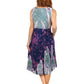 Vestido de cintura imperio con estampado abstracto de Celedon morado